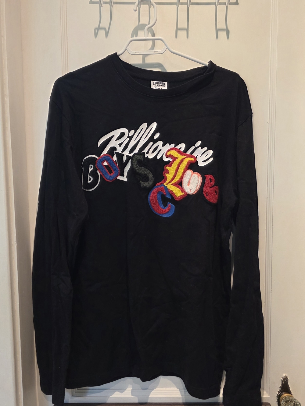 Billionaire Boys Club Black Long Sleeve Patch Logo Tee
